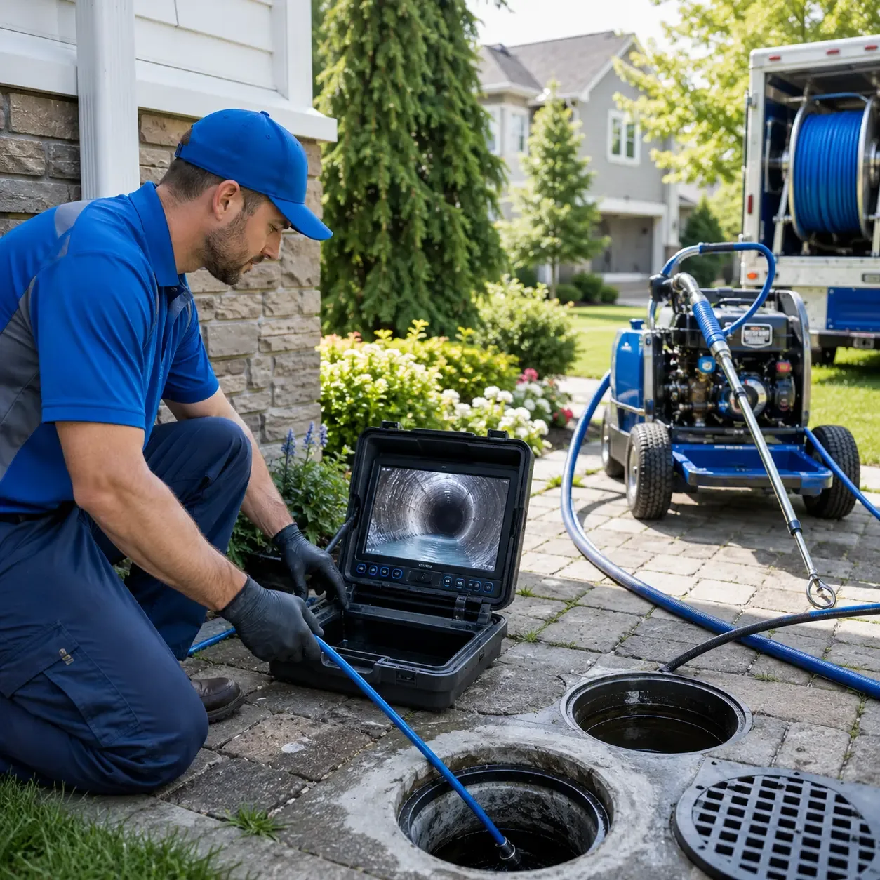 Outdoor drain cleaning professionals serving New Suffolk, NY